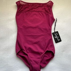 Wine Suffolk Leotard NWT